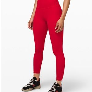 red lululemon leggins